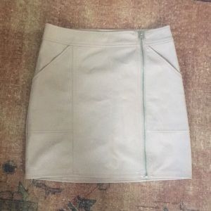 Pink faux leather miniskirt